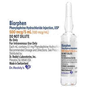Biorphen® (Phenylephrine HCl) Injection, USP 500 mcg/5 mL