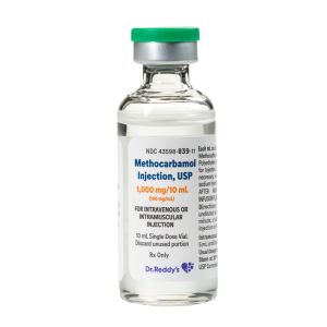 Methocarbamol Injection, USP 1,000 mg/ 10 mL (100 mg/mL ) vial