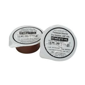 Potassium Chloride 20 mEq/ 15 mL - 100s