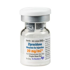 Ziprasidone Mesylate for Injection 20 mg/mL vial